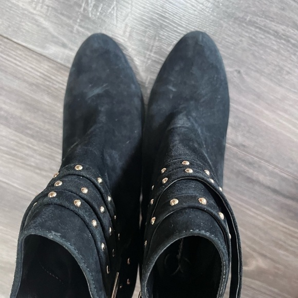 Jessica Simpson black studded tassel heeled ankle boots booties has some wear 9 - Picture 7 of 11